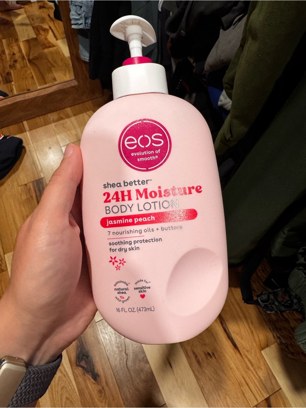 eos Jasmine Peach 24H Moisture Body Lotion - Light Pink